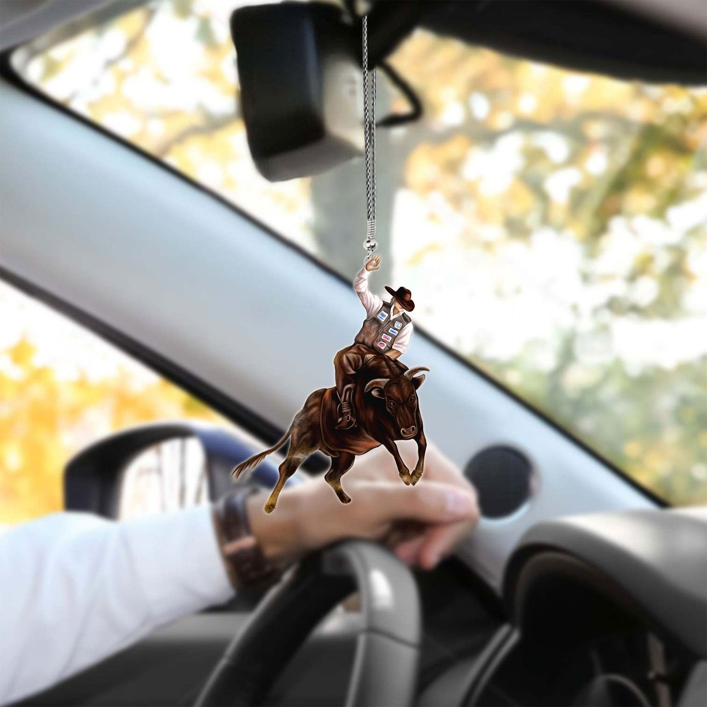 Bull Riding Unique Design Car Hanging Ornament Ver 1