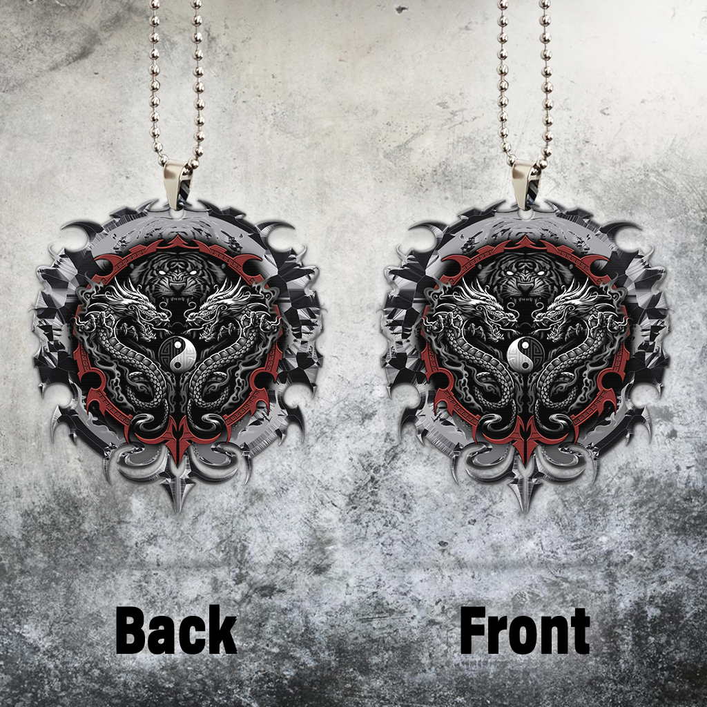 Yin And Yang Dragon Unique Design Car Hanging Ornament