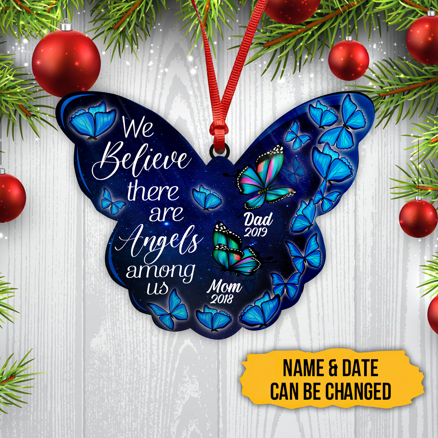 We Believe There Are Angles Among Us 3D Printed Hanging Ornament SN25092104