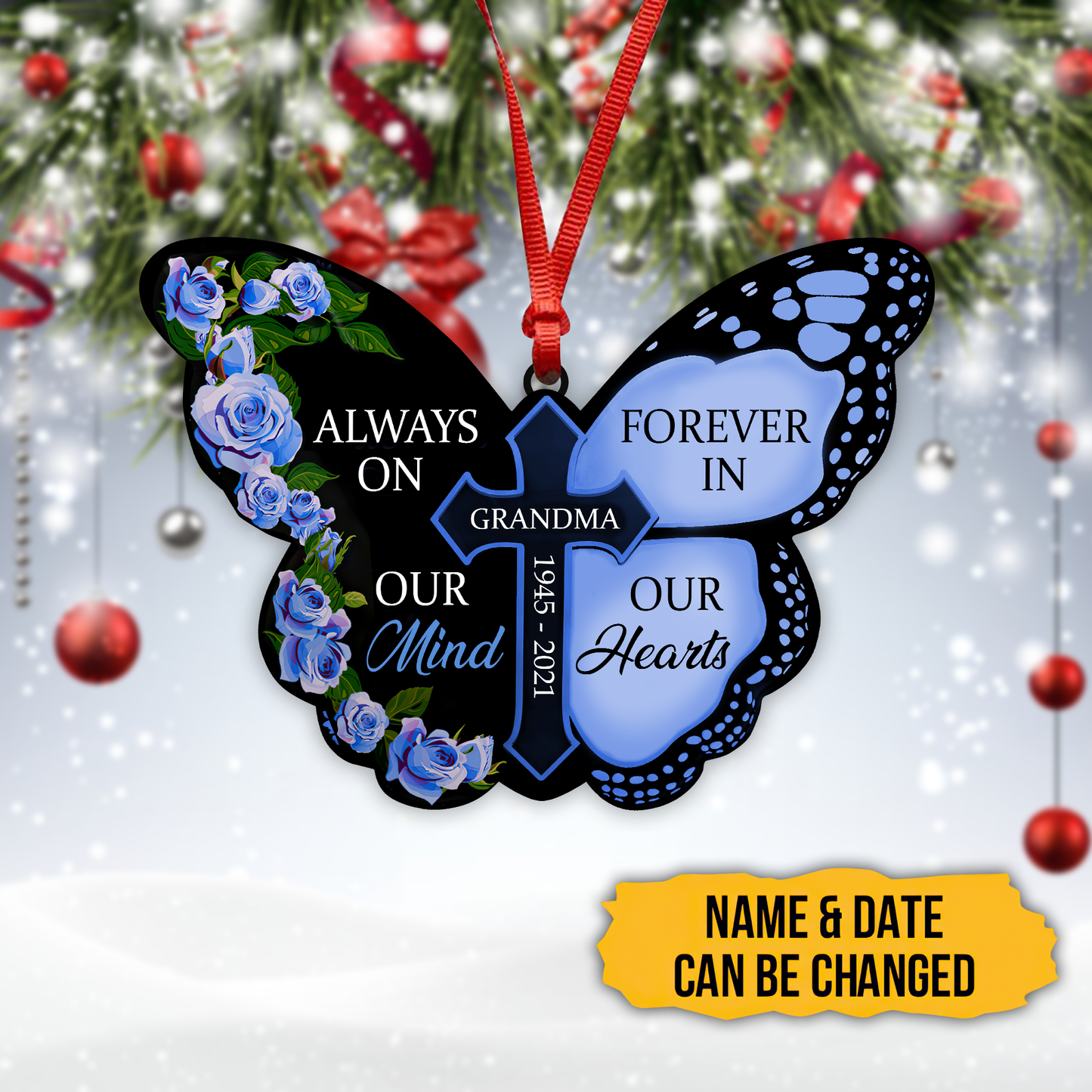 Always On Our Mind Forever In Our Hearts Stay 3D Printed Hanging Ornament SN25092103