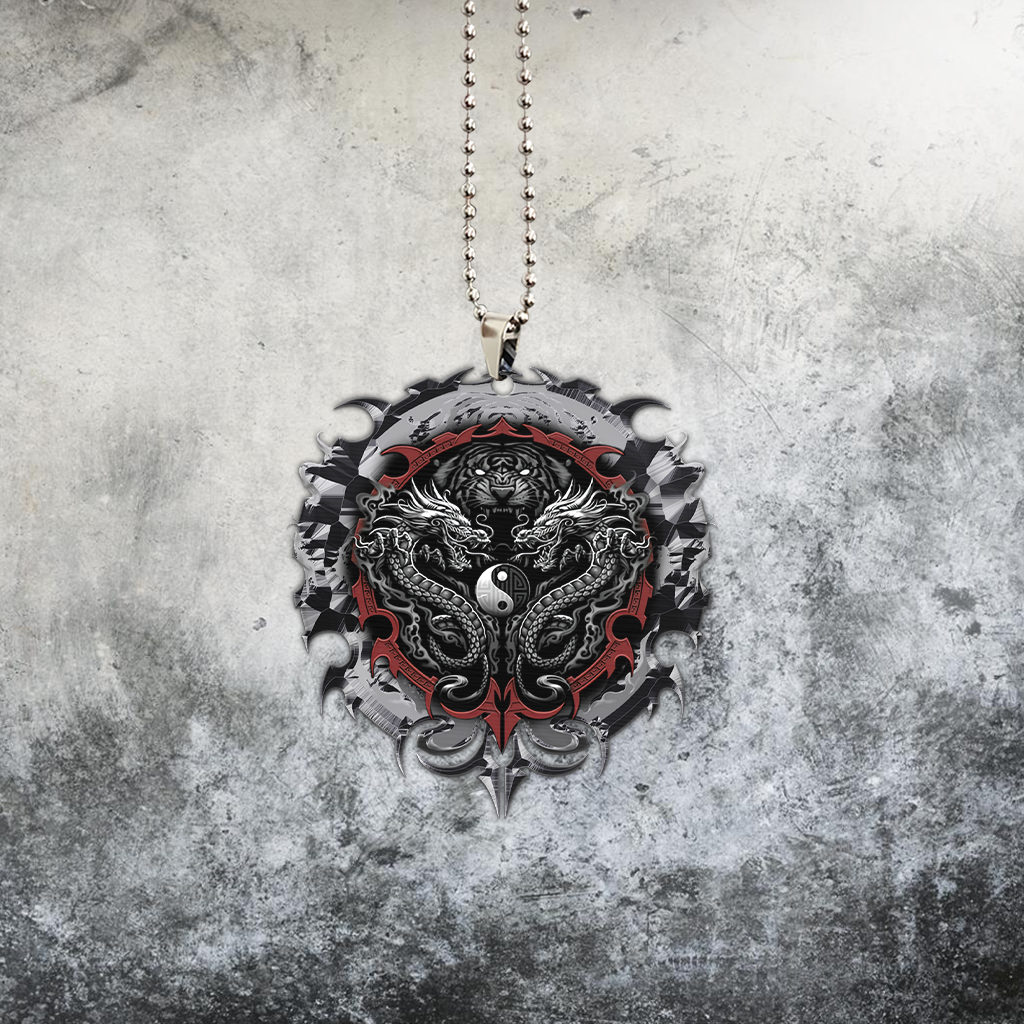 Yin And Yang Dragon Unique Design Car Hanging Ornament