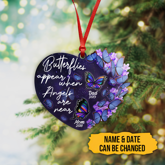 Butterflies Appear When Angles Are Near 3D Printed Hanging Ornament SN24092104