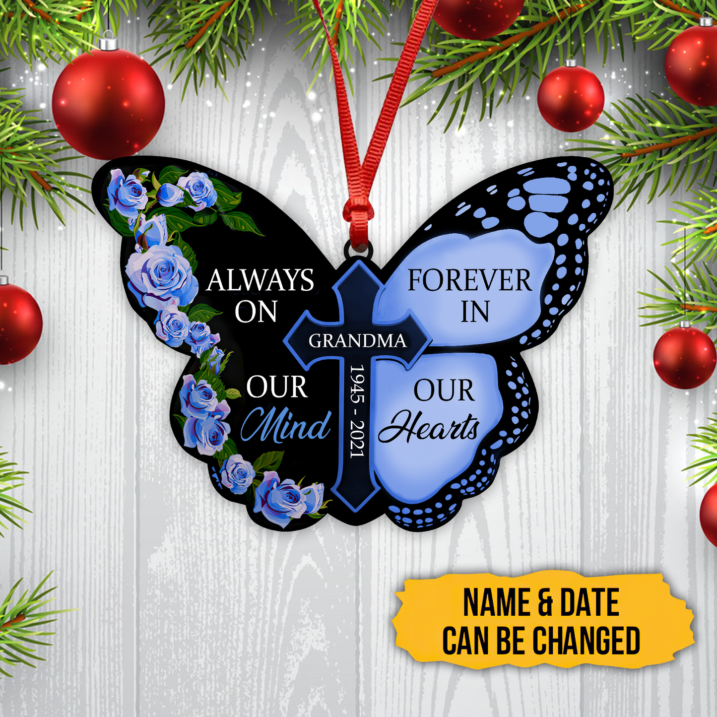 Always On Our Mind Forever In Our Hearts Stay 3D Printed Hanging Ornament SN25092103