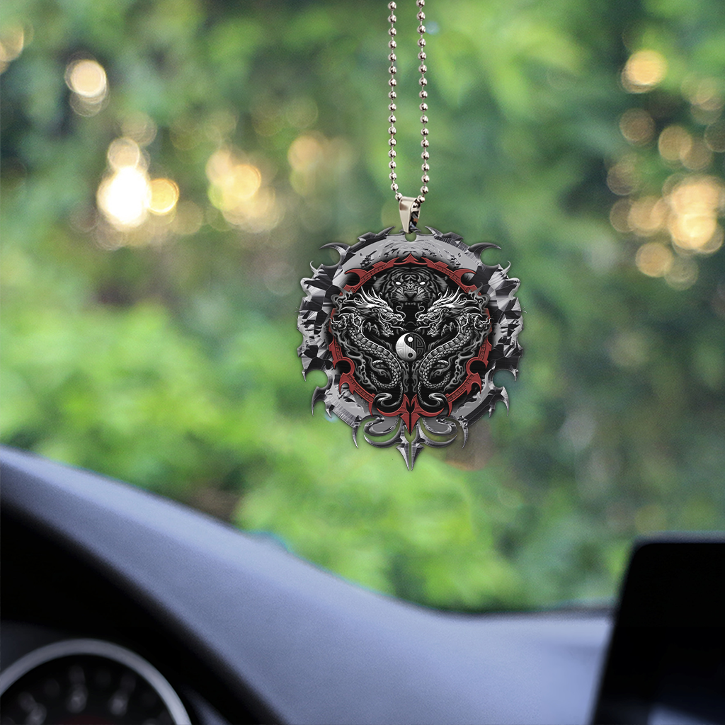 Yin And Yang Dragon Unique Design Car Hanging Ornament