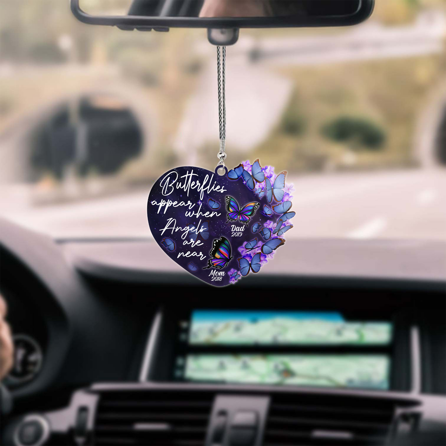 Butterflies Appear When Angles Are Near 3D Printed Hanging Ornament SN24092104