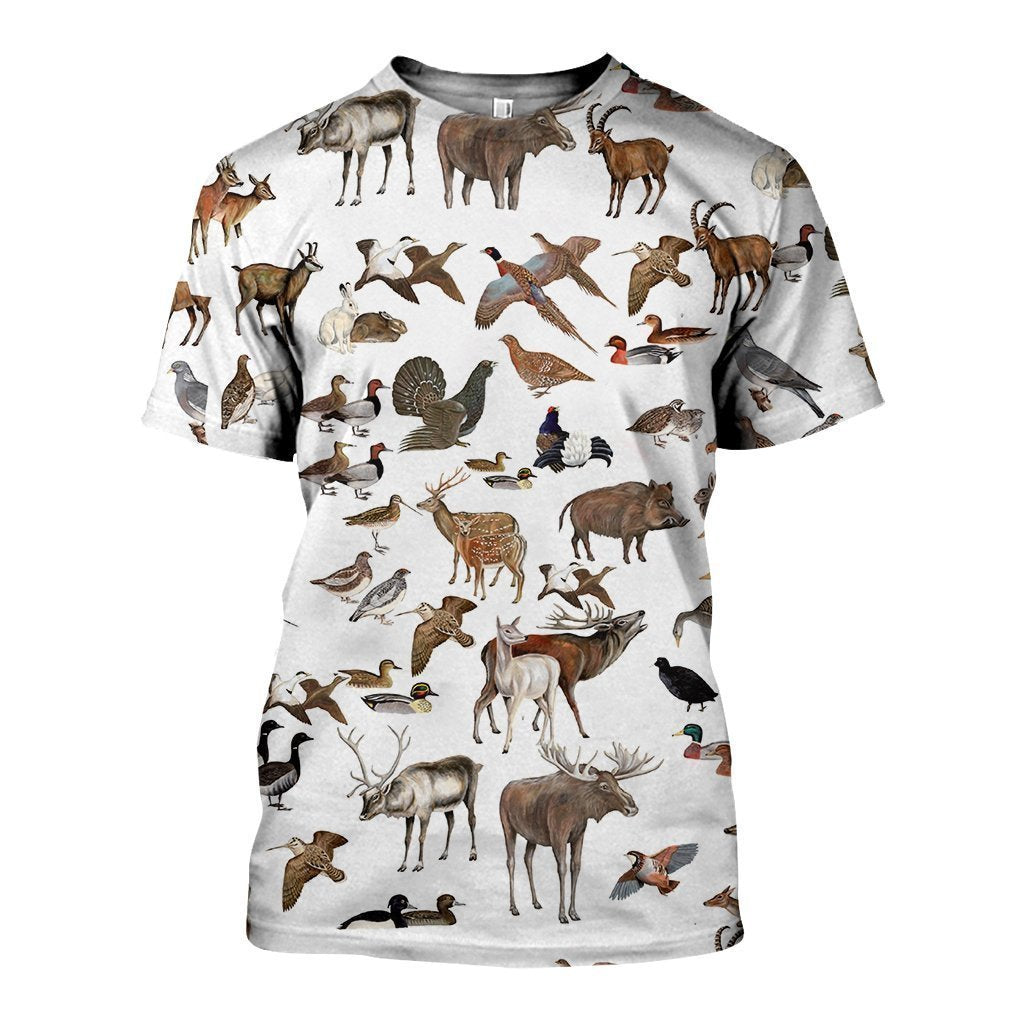 3D All Over Printed Hunting Animals Shirts and Shorts - Amaze Style™-Apparel