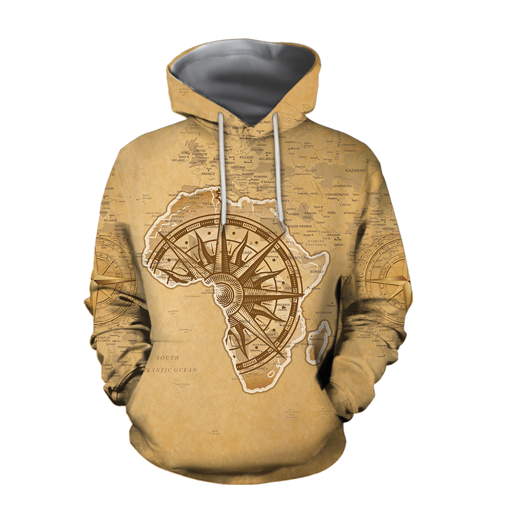 African Map - African Is Our Home Unisex Deluxe Hoodie ML