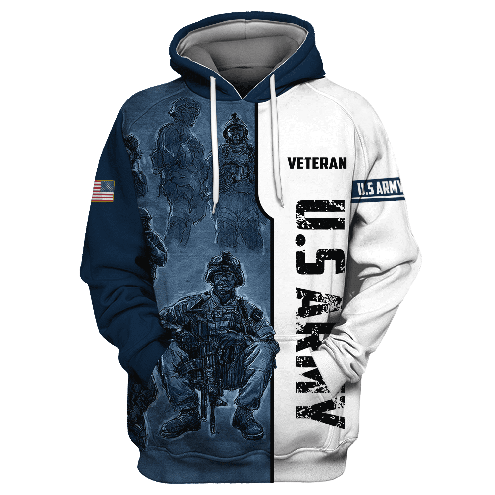 US Veteran 3D All Over Printed Unisex Hoodie