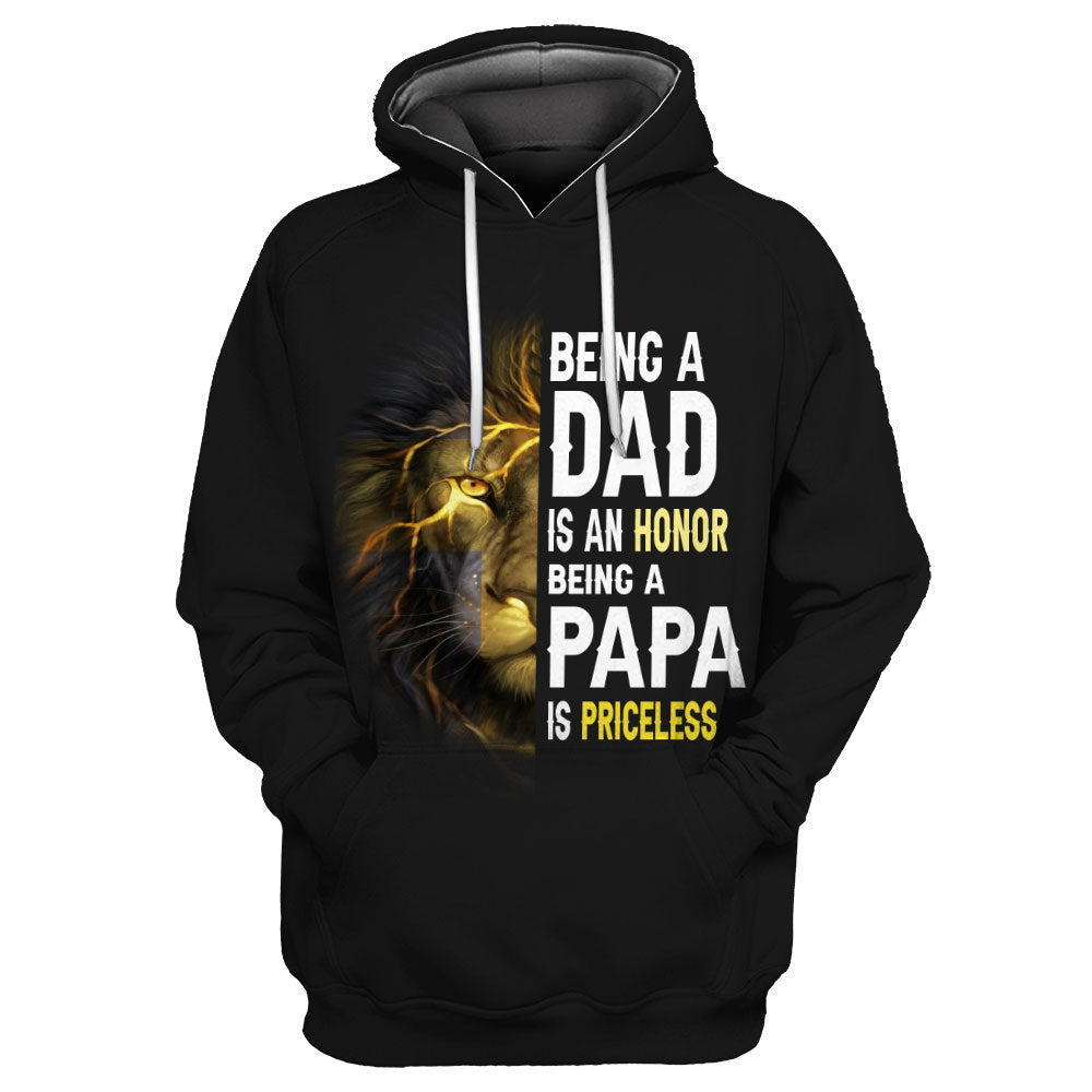 Being a Dad is an Honor Being a Papa is Priceless - T shirt Style for Men Father's Day Gift