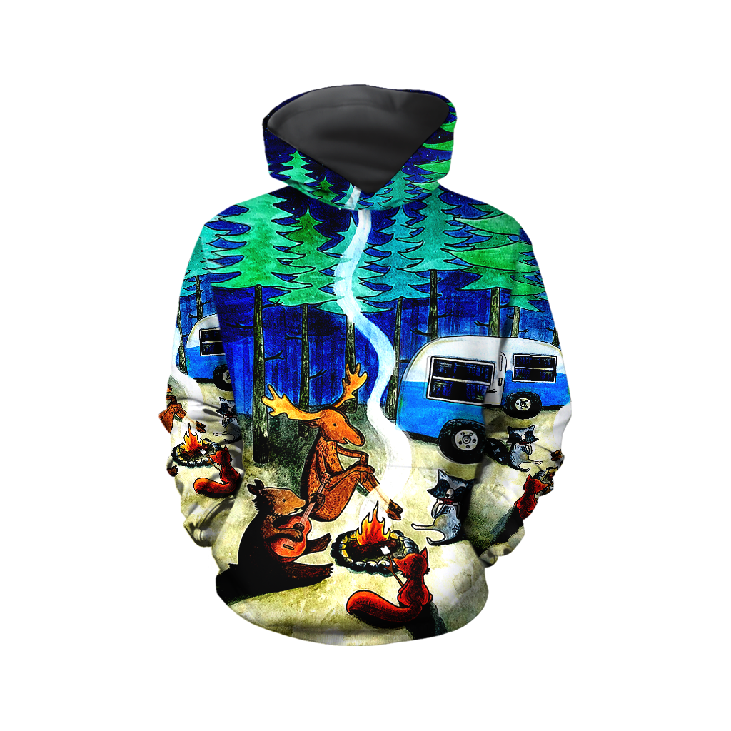 Camping 3D All Over Printed Unisex Shirts Starry Night Camping