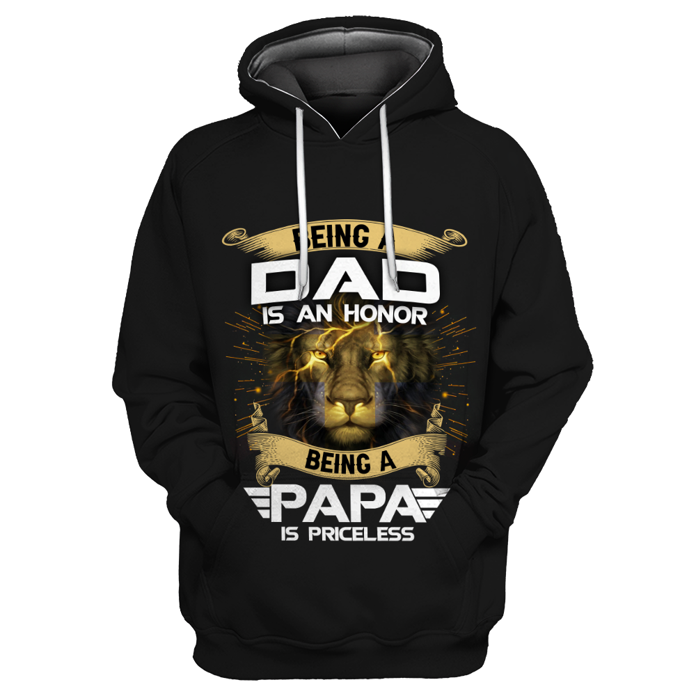 Being a Dad is an Honor Being a Papa is Priceless - T shirt Style for Men Father's Day Gift