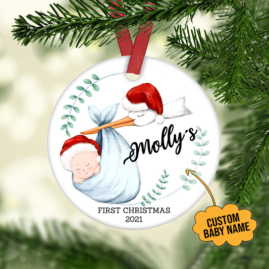 Baby First Christmas Customized Ornament, Christmas Gifts Home Decor Gift For Baby