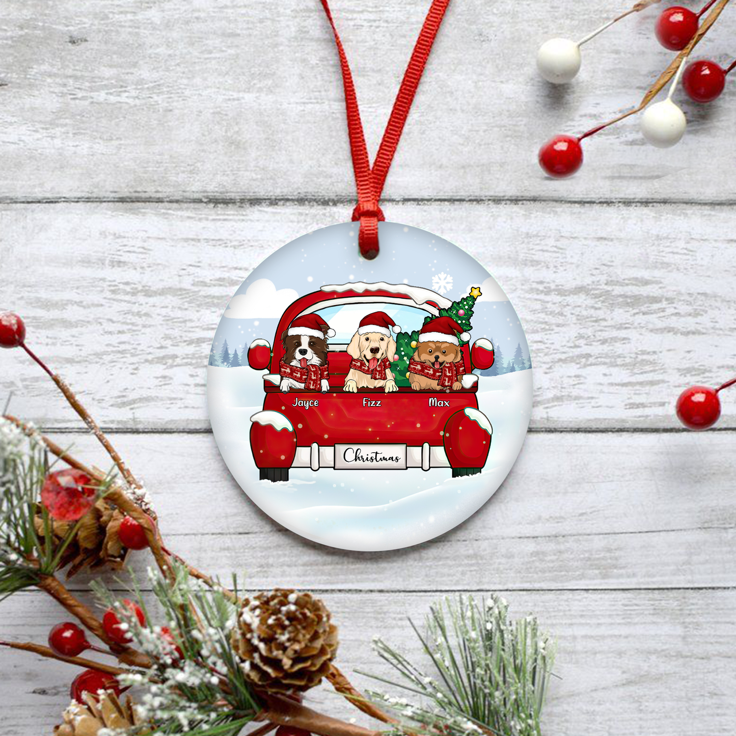 Customized Ornament Christmas Gift For Dog Lover Home Decor