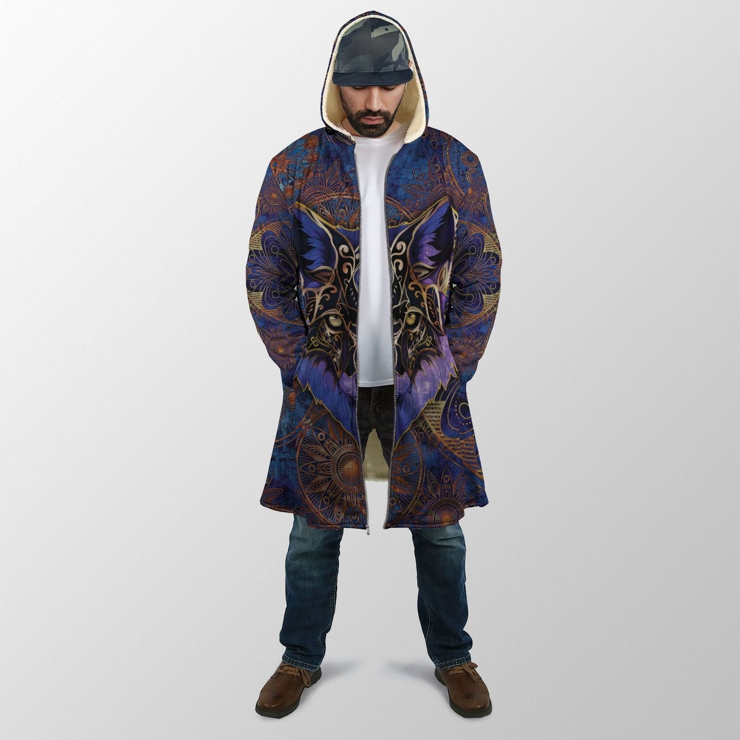 The Alpha Wolf 3D All Over Printed Unisex Deluxe Hoodie ML