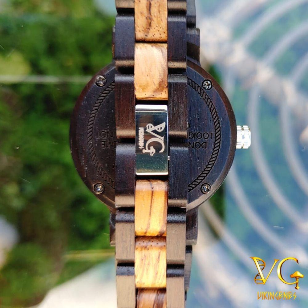 Women Vegvisir Handmade Wooden Watch