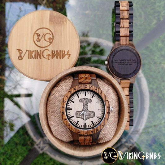 Thor's Hammer Mjölnir Handmade Wooden Watch