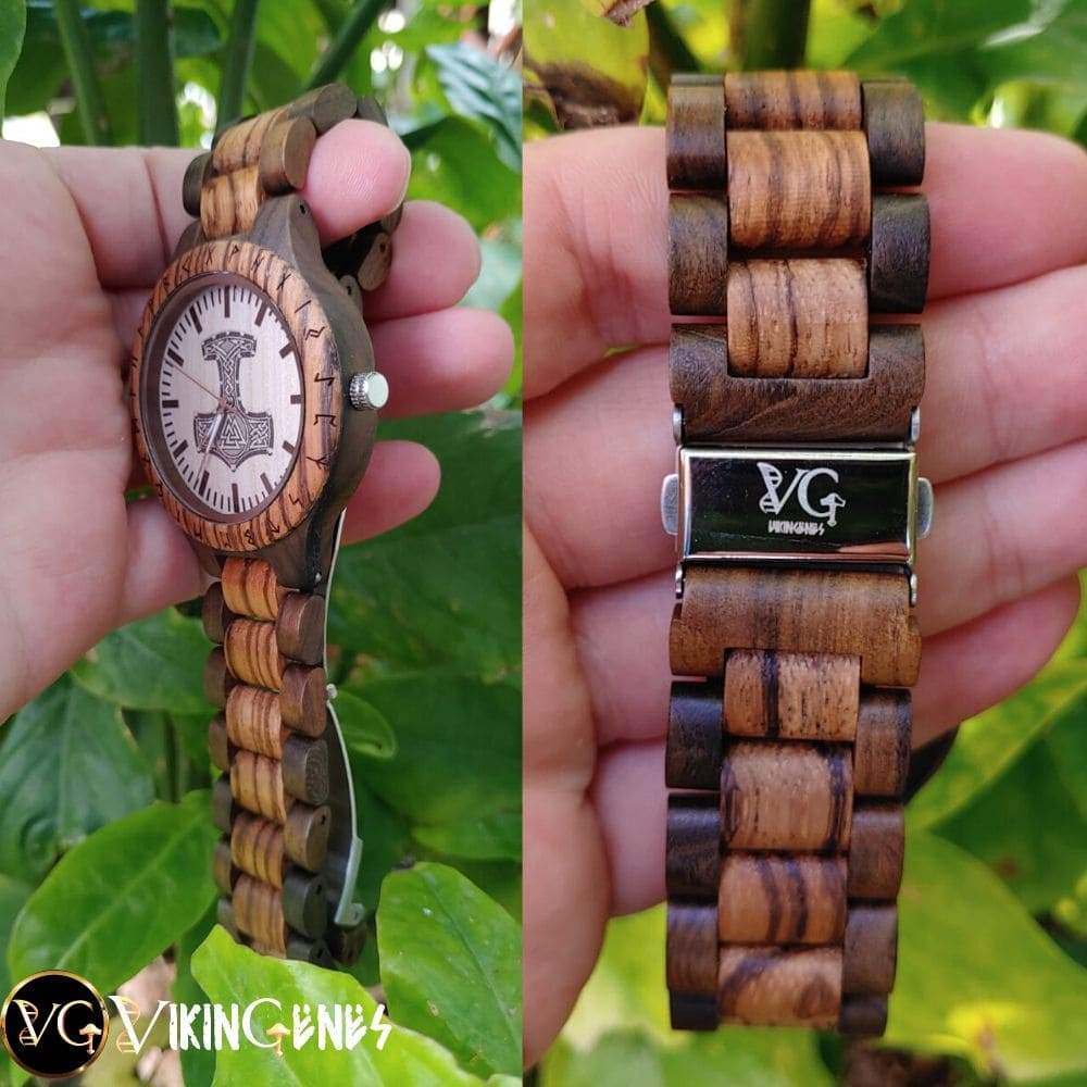 Thor's Hammer Mjölnir Handmade Wooden Watch