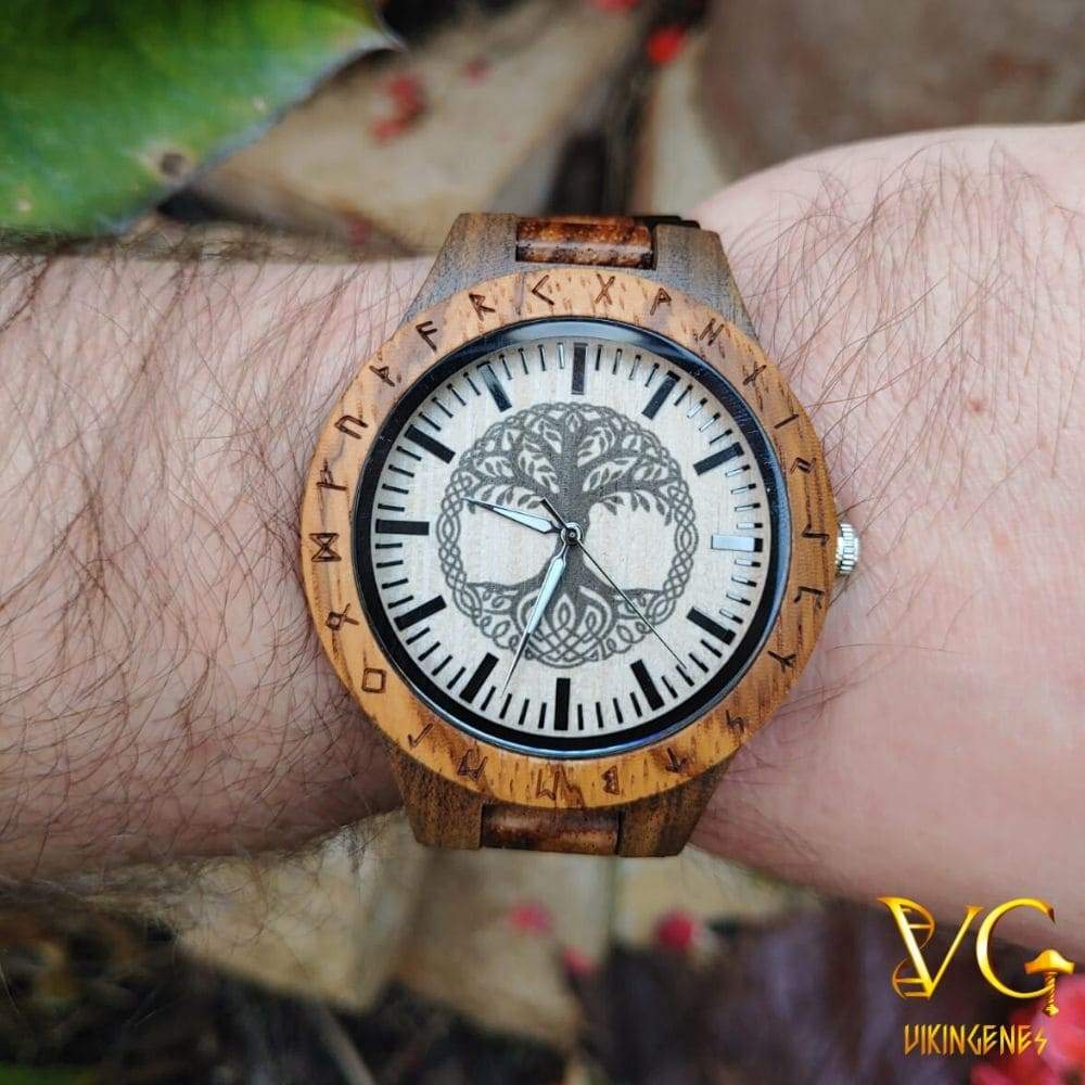 Tree Of Life Yggdrasil Handmade Wooden Watch