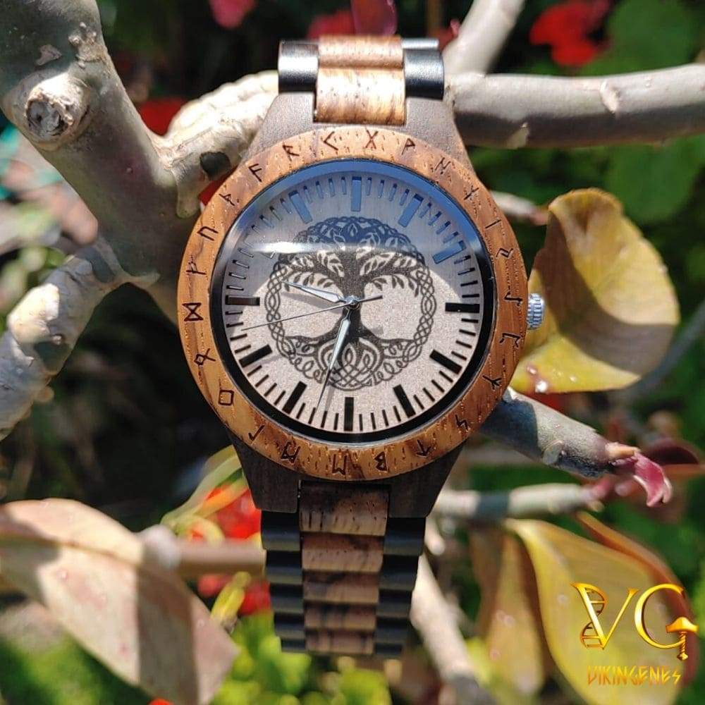 Tree Of Life Yggdrasil Handmade Wooden Watch