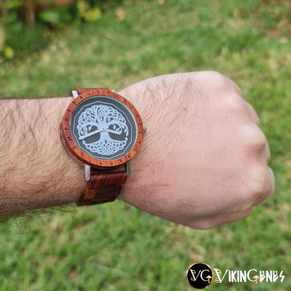 Tree Of Life Yggdrasil Handmade Wooden Watch