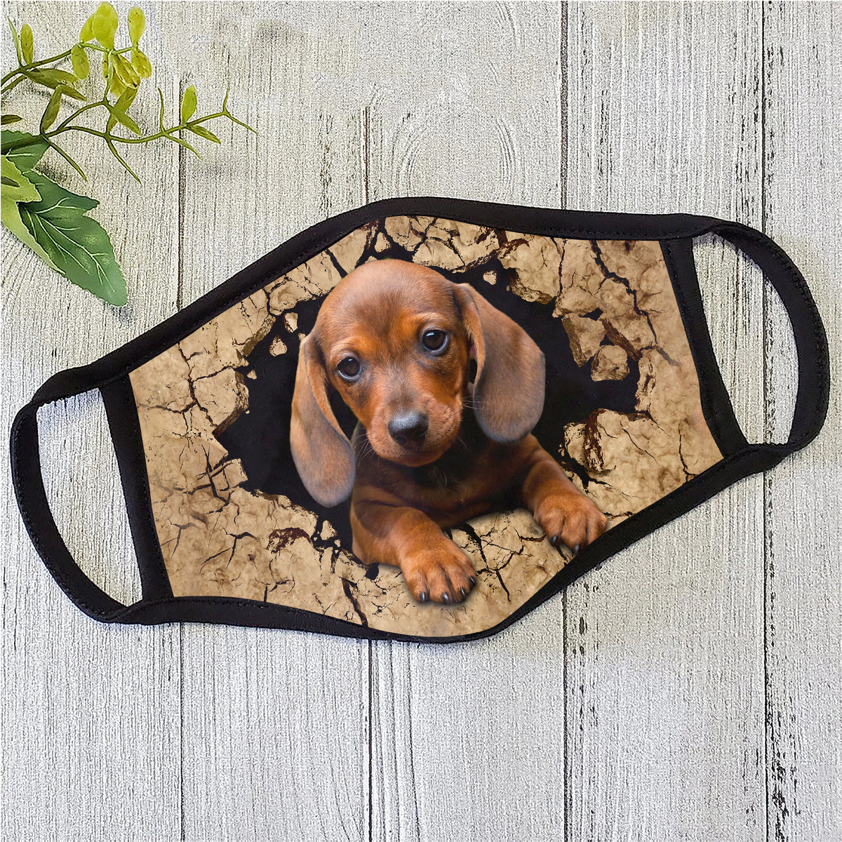 Dog Mask Dachshund Mask Polyblend Face Mask HG