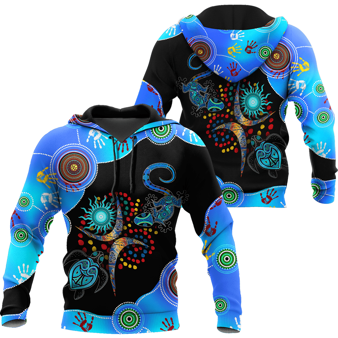 Aboriginal Naidoc Week 2021 Blue Turtle Lizard 3D design Summer shirts