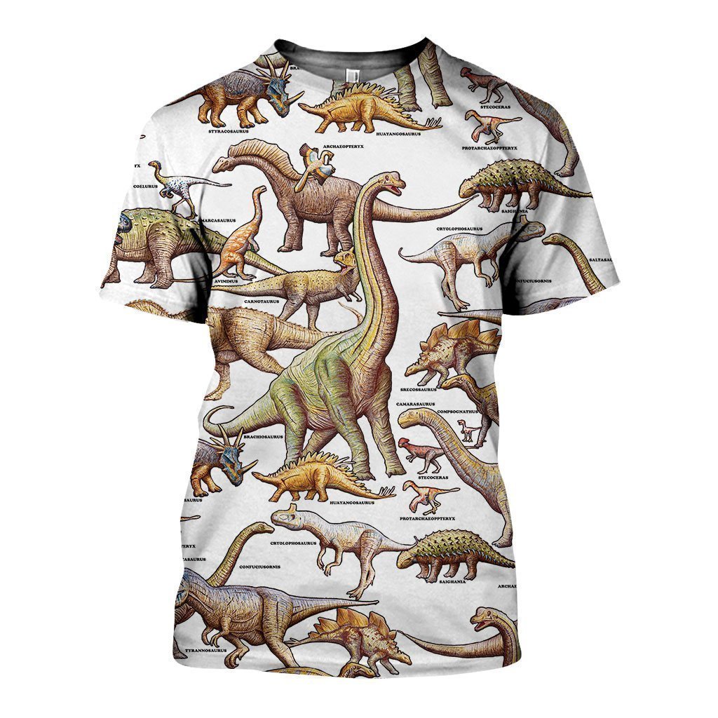 3D All Over Printed A Lot Of Dinosaurs Art Shirts and Shorts - Amaze Style™-3D All Over Printed Clothes