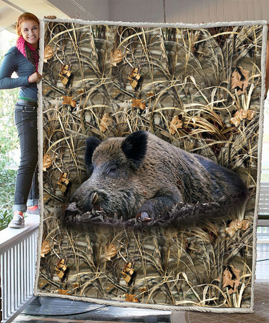 Boar Blanket Hunting Camo - Sherpa Blanket
