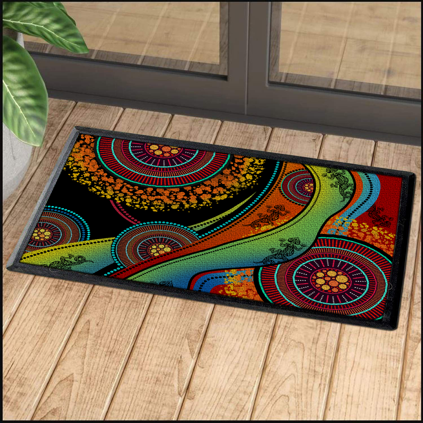Aboriginal Decors Australian Gifts Lizards Dreamtime Door Mat