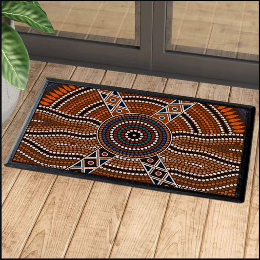 Aboriginal Decors Australian Gifts Indigenous Dots Door Mat
