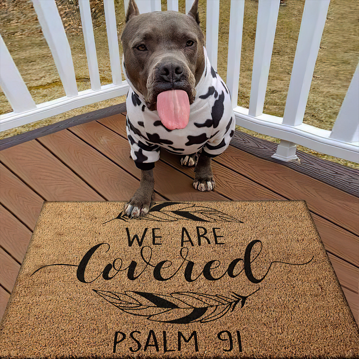 We are Covered Psalm 9 Religious Doormat  Welcome Mat, Best Gift For Home Decoration