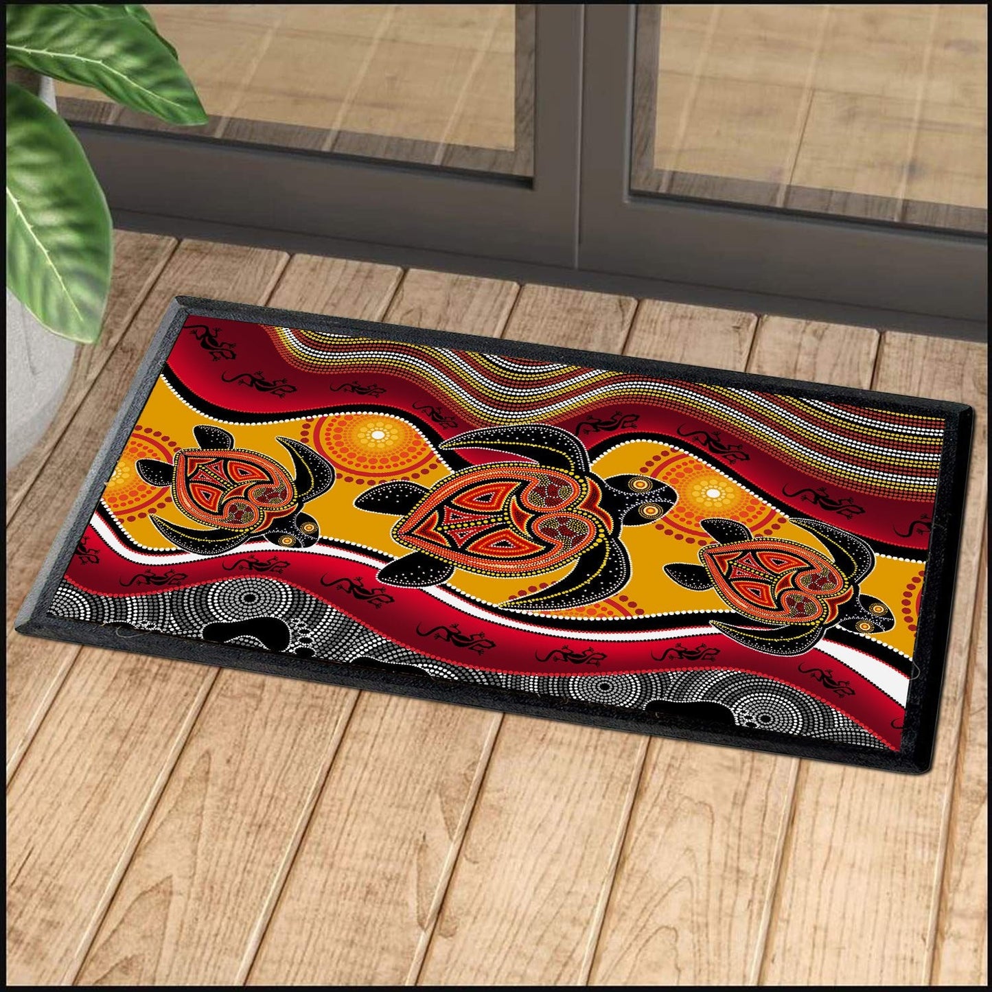 Aboriginal Decors Australian Gifts Turtles Map Door Mat