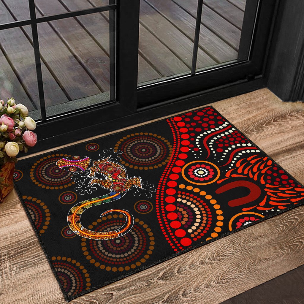 Aboriginal Decors Australian Gifts Lizard sun style Door Mat