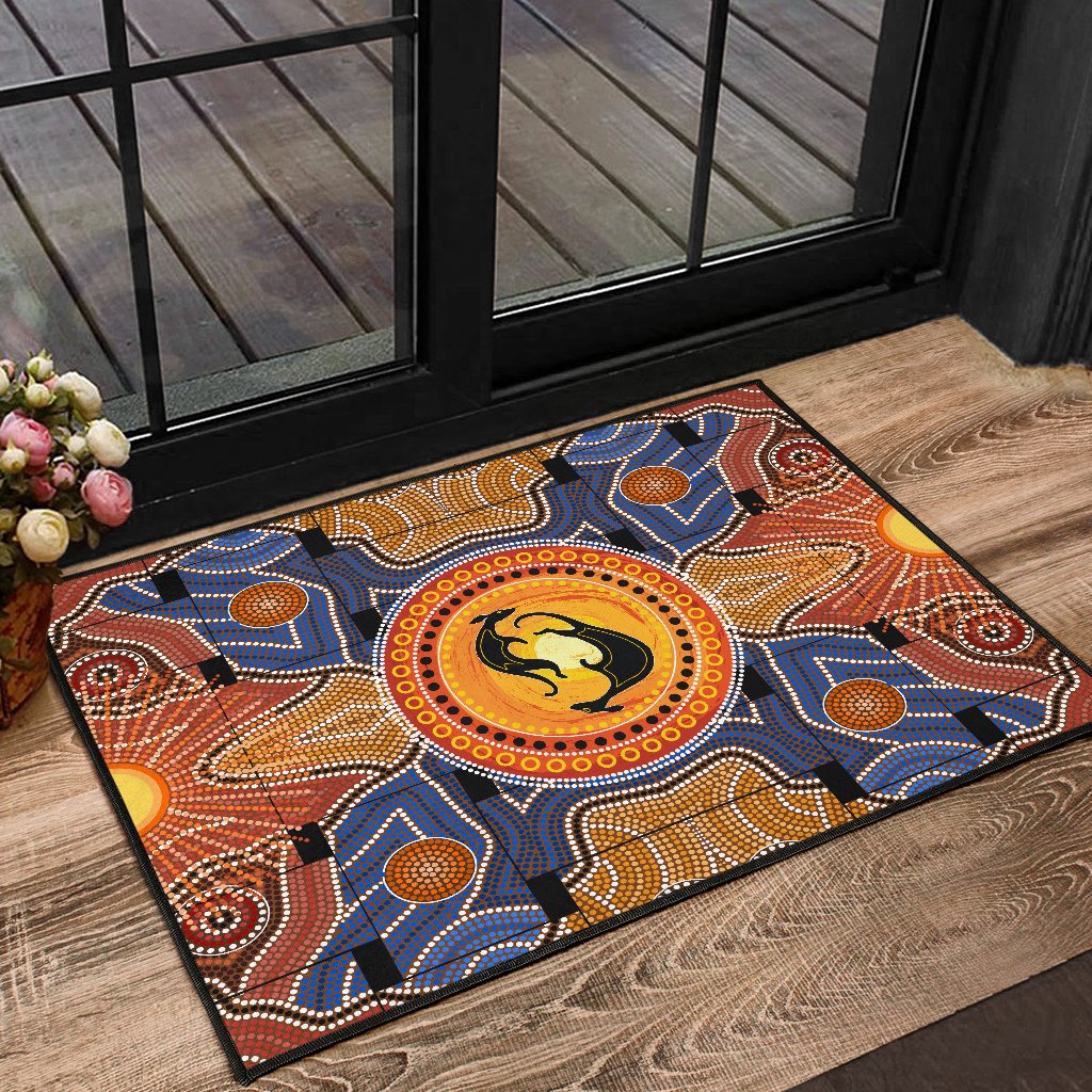 Aboriginal Decors Australian Gifts Kangaroos Yinyang Door Mat