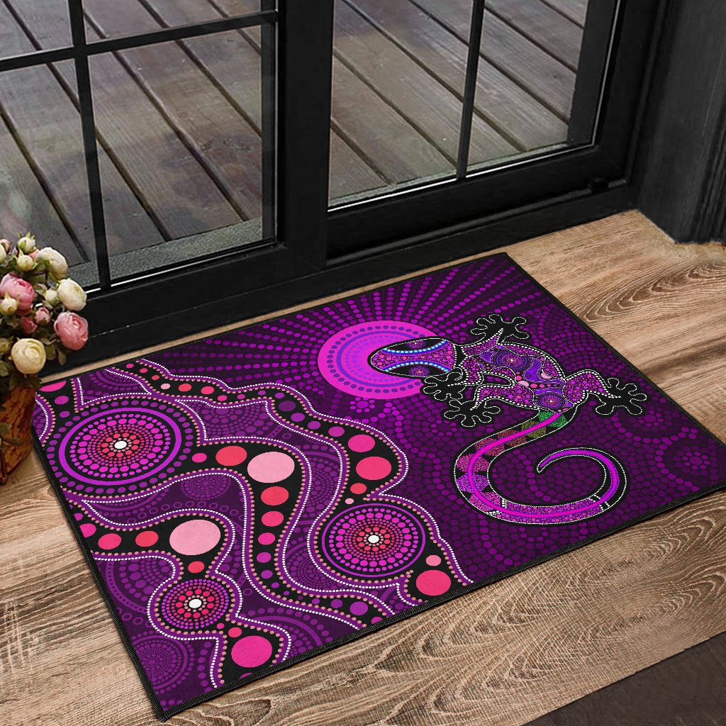 Aboriginal Decors Australian Gifts Purple Lizard Sun Door Mat