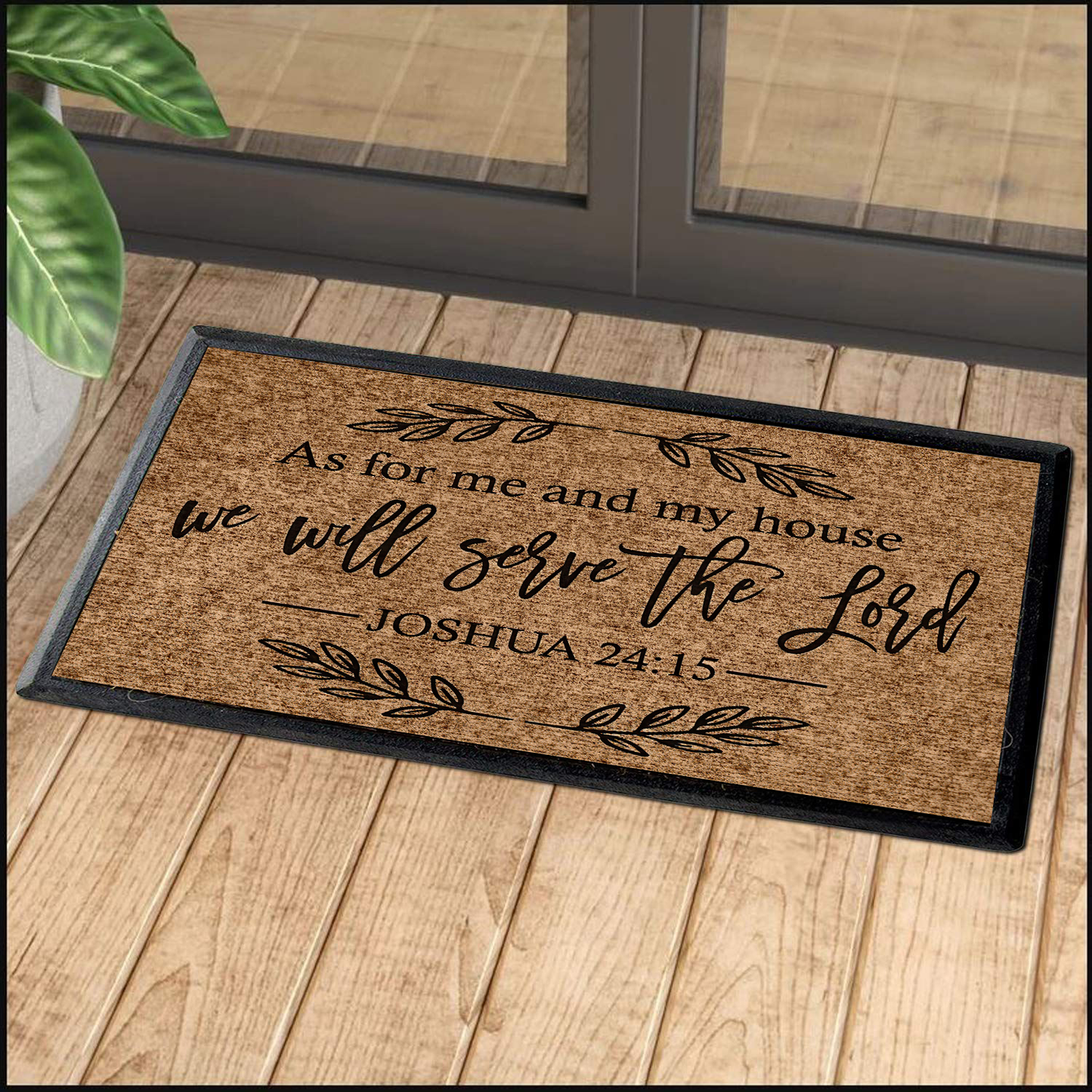 As for Me and My House We Will Serve The Lord Funny Floor Mat Door Mat, Best Gift For Home Decoration