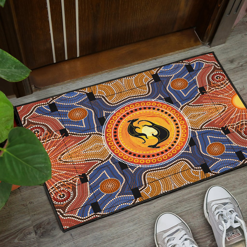 Aboriginal Decors Australian Gifts Kangaroos Yinyang Door Mat