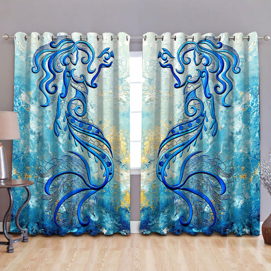Be A Mermaid And Make Waves Window Curtains by SUN DQB07092013