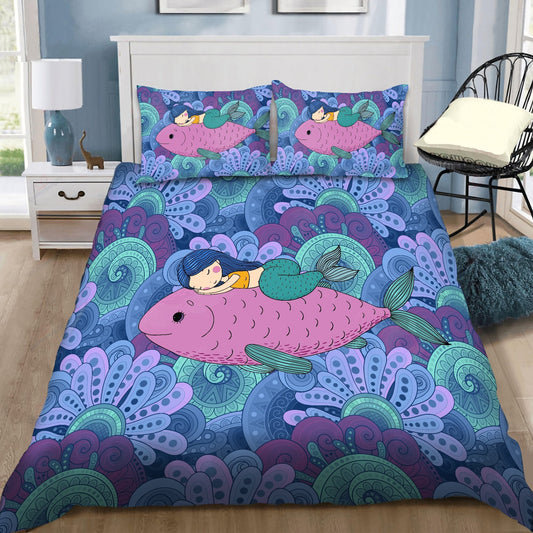 Be A Mermaid And Make Waves Bedding Set by SUN DQB07142011