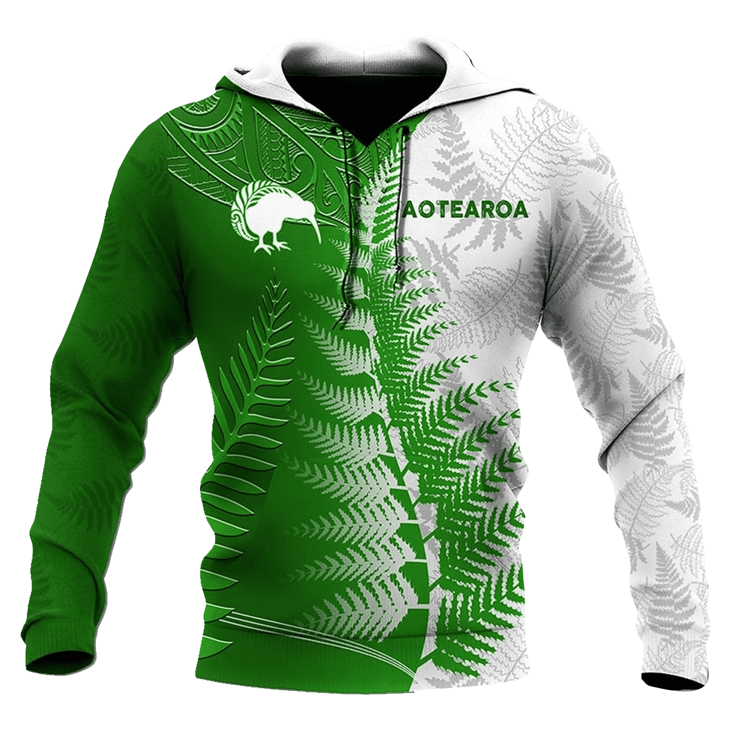 Aotearoa New Zealand Silver Fern Kiwi Classic 3D Unisex Hoodie