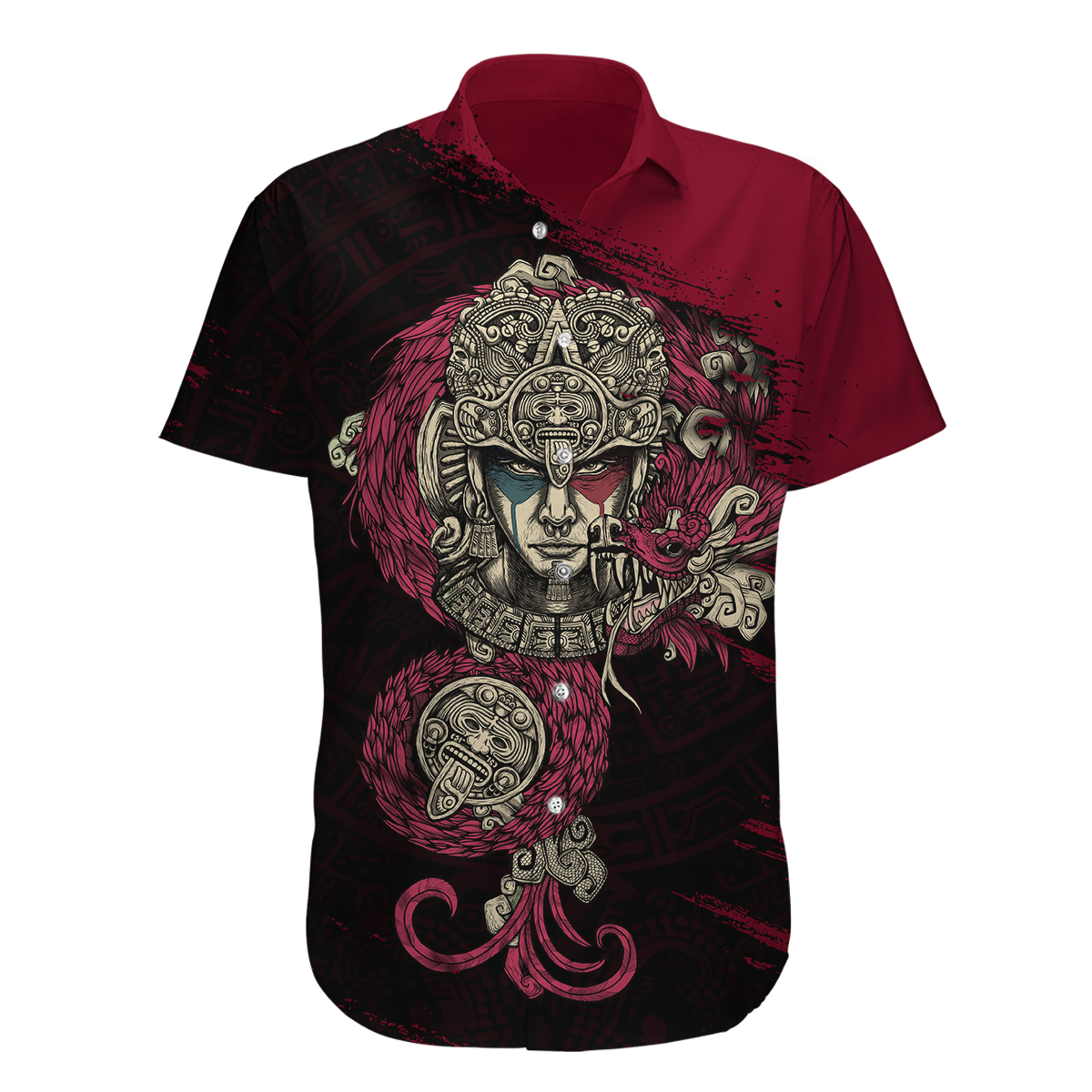 Aztec Warrior 3D All Over Printed Unisex Hoodie no2