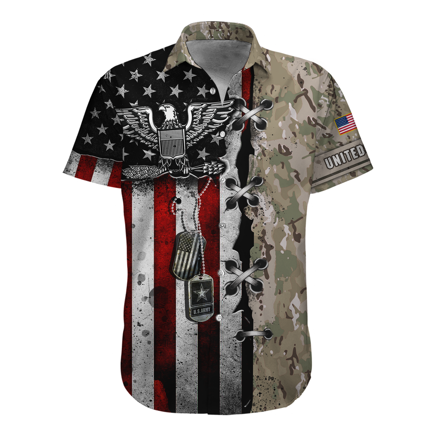US Army Veteran American Flag 3D All Over Printed Shirts