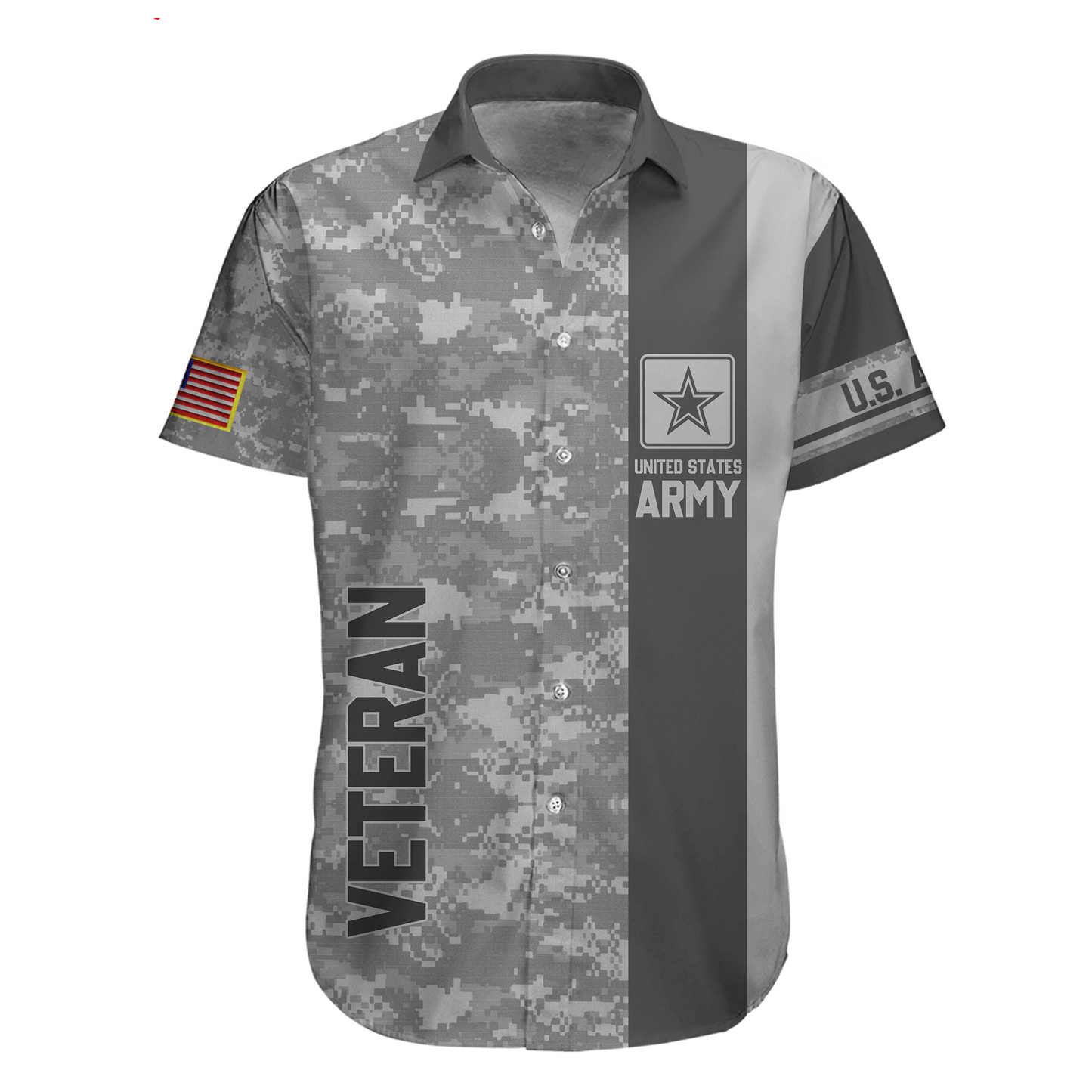 Premium Unique US Army Veteran Polo All Over Printed