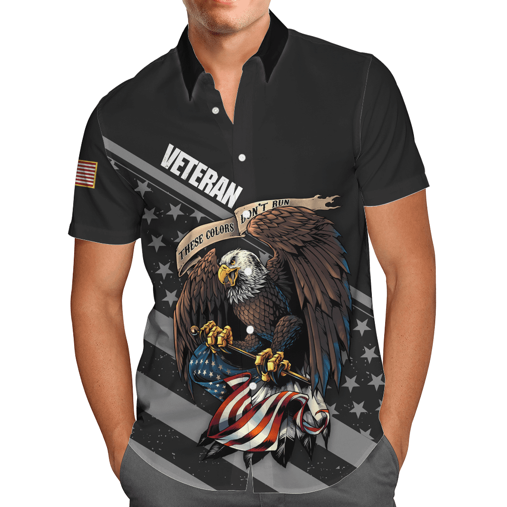 Premium Unique Veterans Polo Shirts Ultra Soft And Comfort Black Collar Black