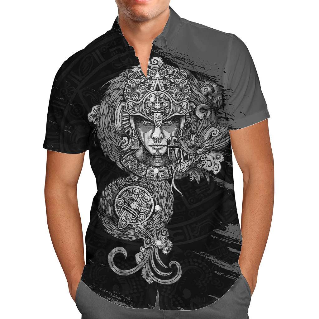 Aztec Warrior 3D All Over Printed Unisex Hoodie no1