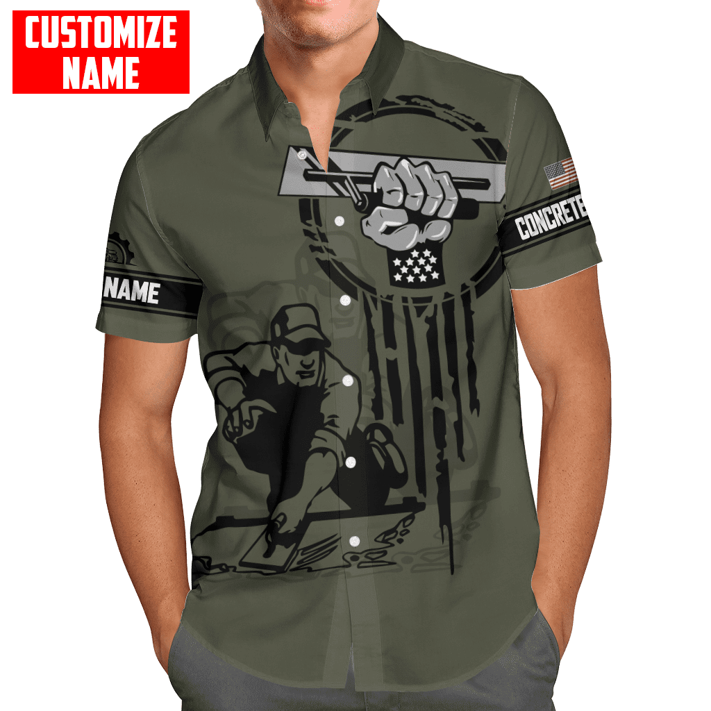 US Concrete Finisher Tool Pride Custom name 3D Printed Shirts