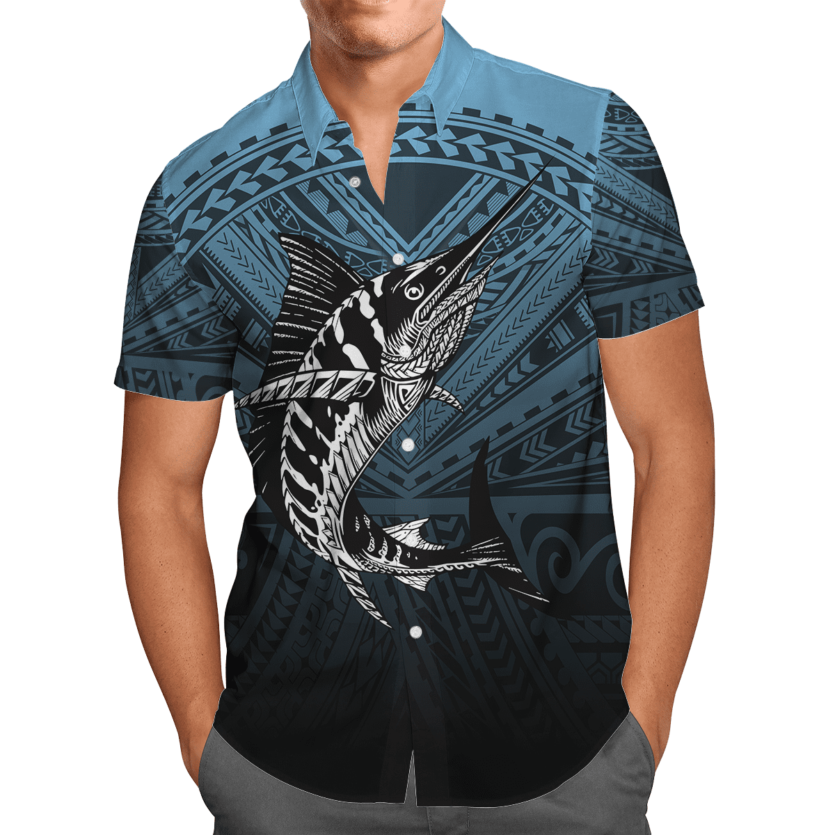 Amazing Polynesian Mahi Mahi Go Fishing Hawaii Shirt Combo With Short