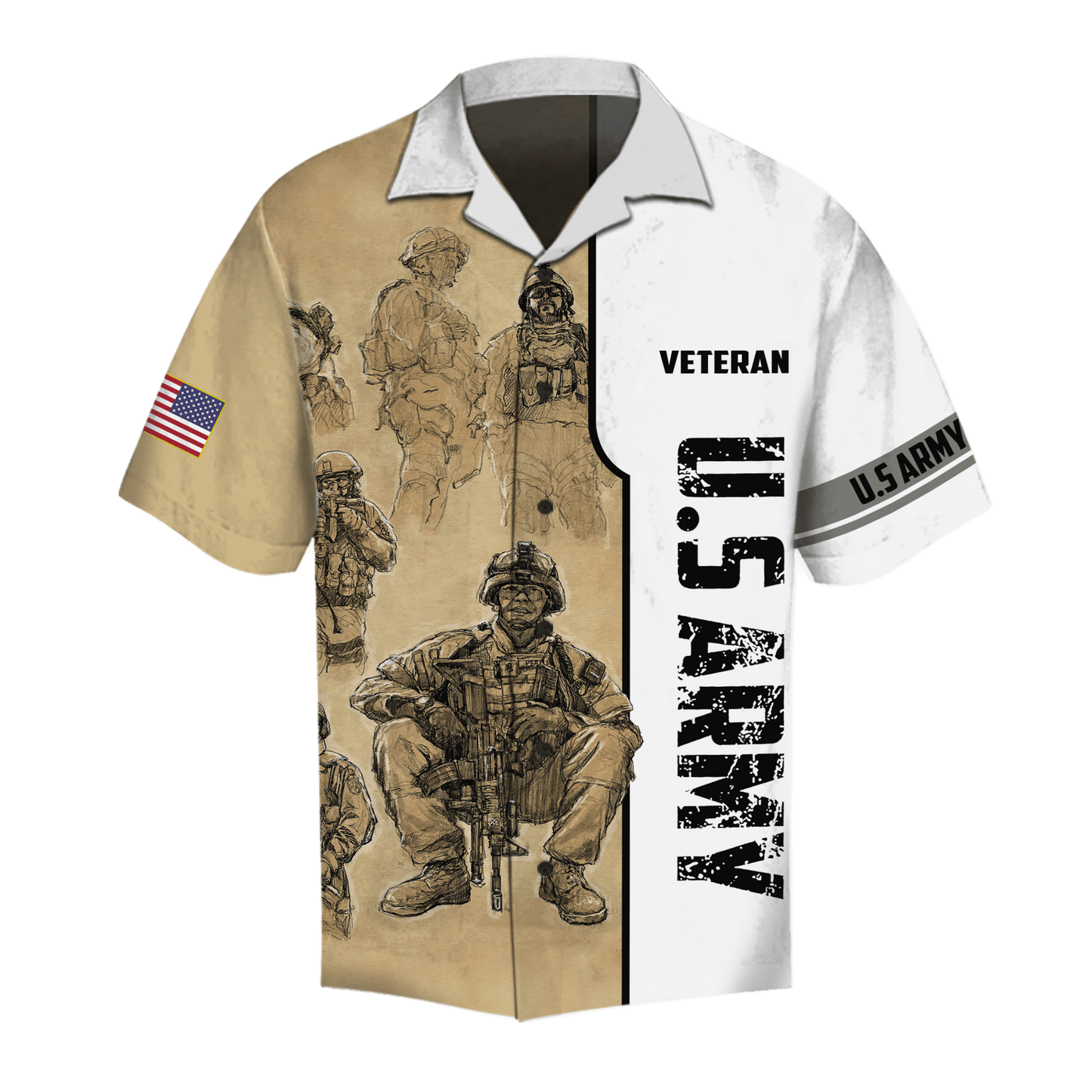 US Veteran 3D All Over Printed Unisex Hoodie