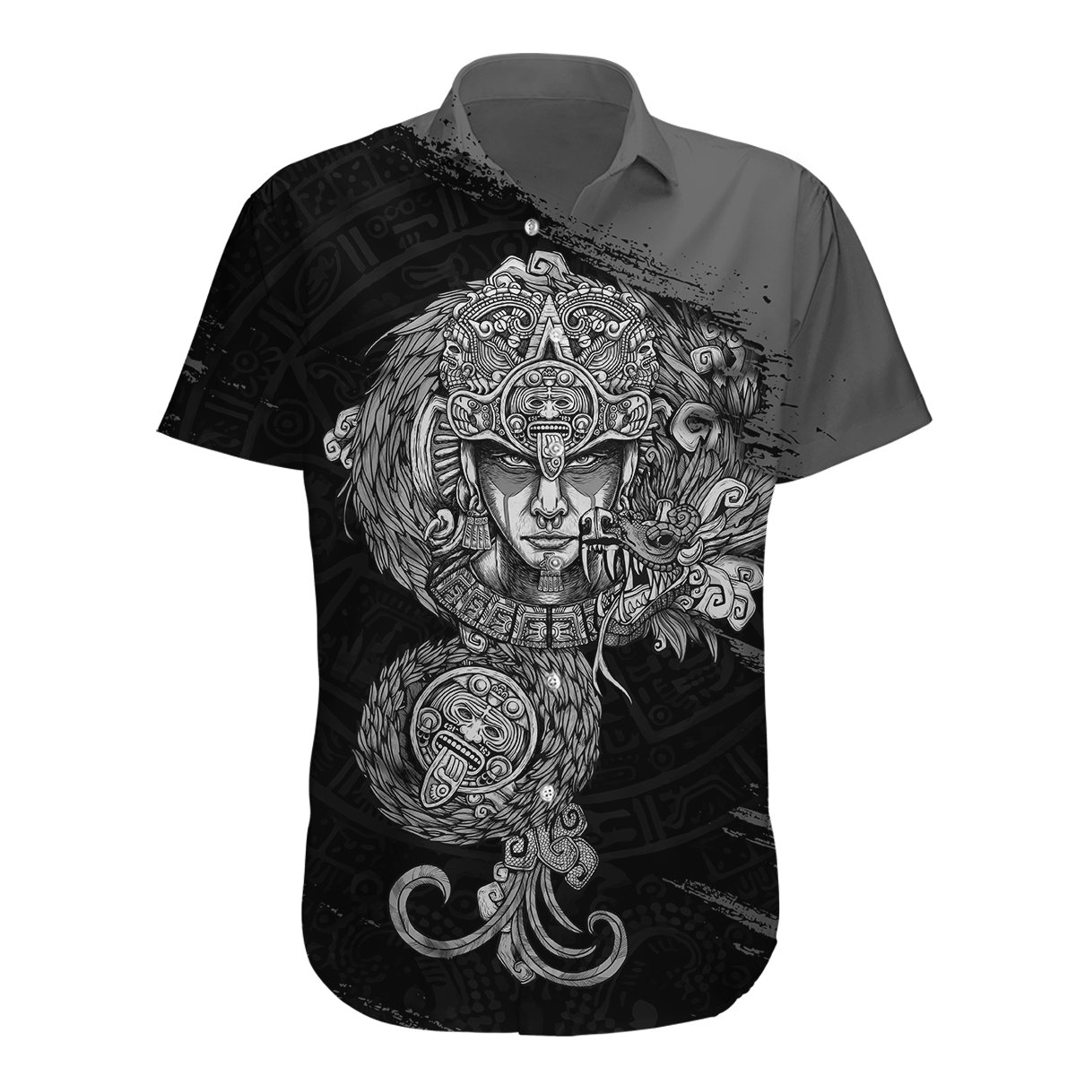 Aztec Warrior 3D All Over Printed Unisex Hoodie no1