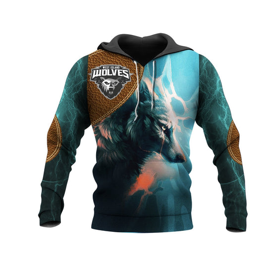 The Blue Wolf Native American 3D All Over Printed Unisex Shirts